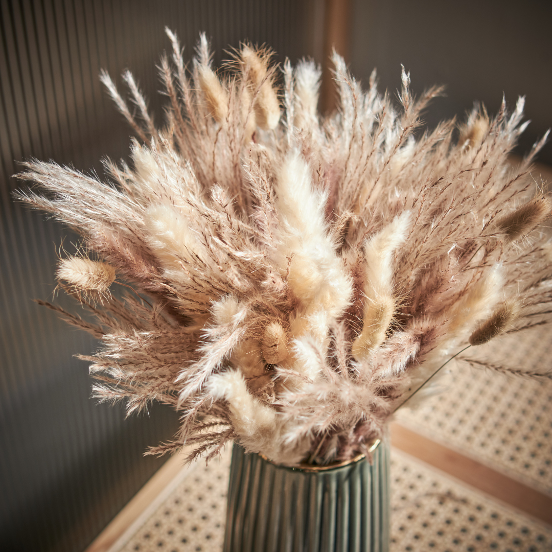 Natural Dried Pampas Floral Arrangement | Rustic Preserved Pampas ...