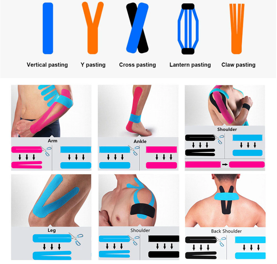 Kinesiology Tape Athletic Sport Strapping Gym Fitness Tennis Running ...