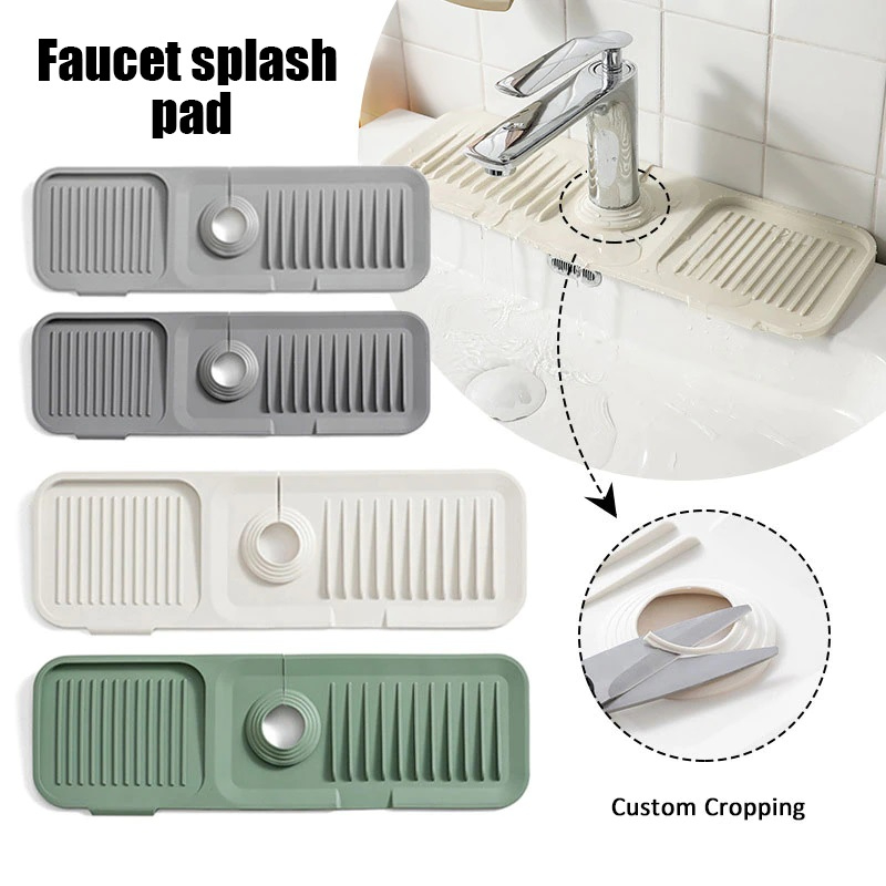Kitchen Water Tap Faucet Splash Guard Silicone Splash Pad Water Mat ...