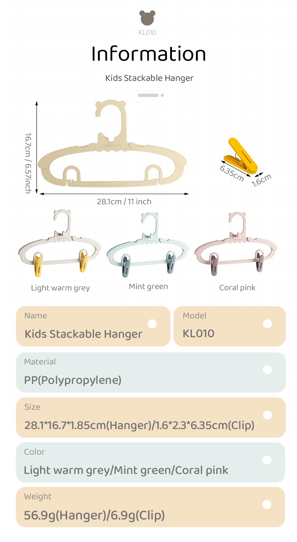 [10Pcs/set] KL010 Multifunction Kids Adjustable Hangers Children Baby ...
