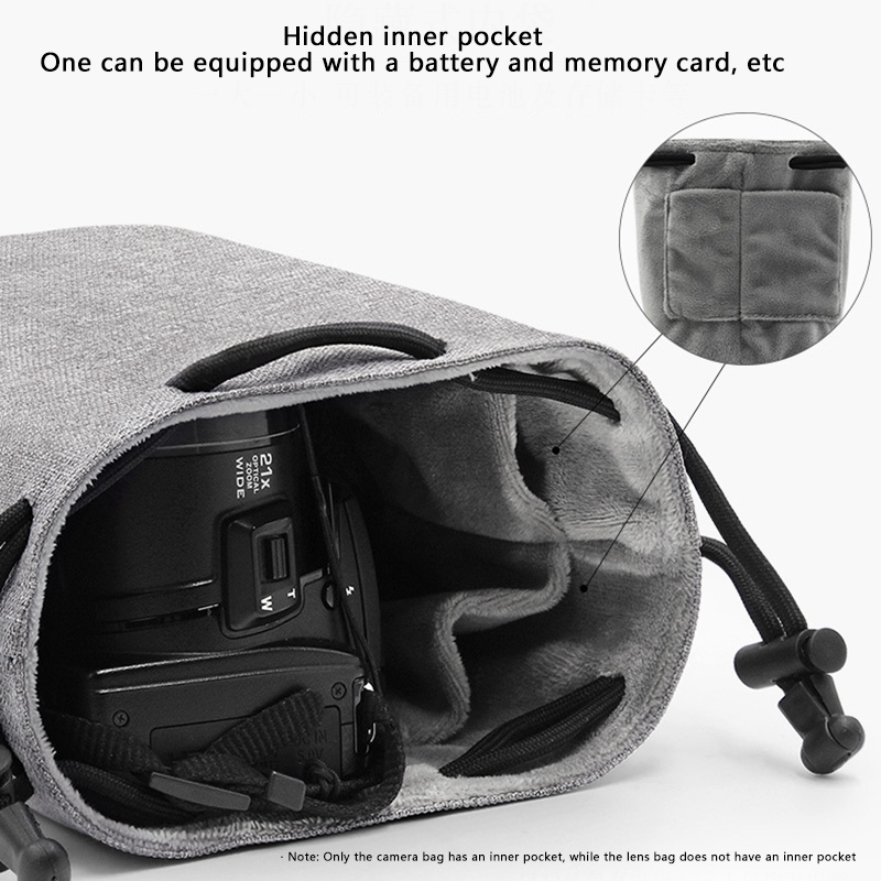 Ultra Portable DSLR Lens Case Camera Bag Monocular Bag Lens Protect ...