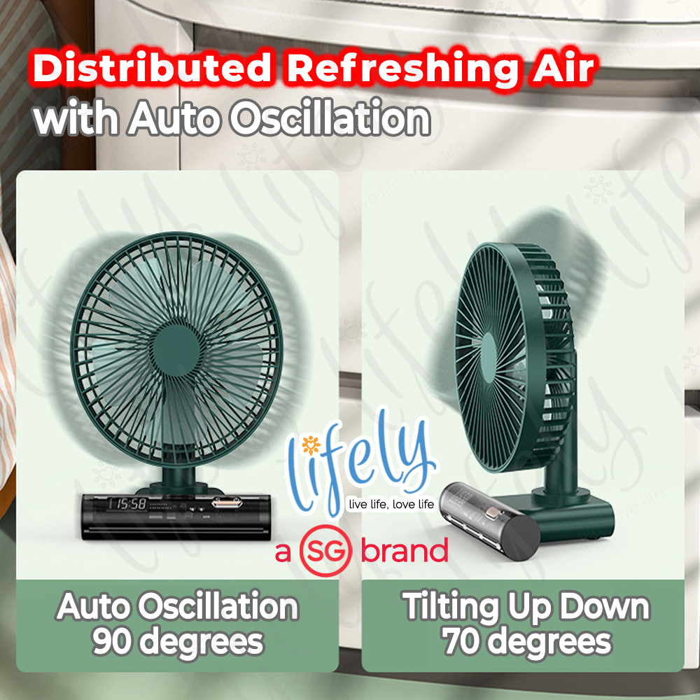 Desk Fan - Lifely Desktop Fan 6 Inches Mini Wireless DeskFan, Singapore ...
