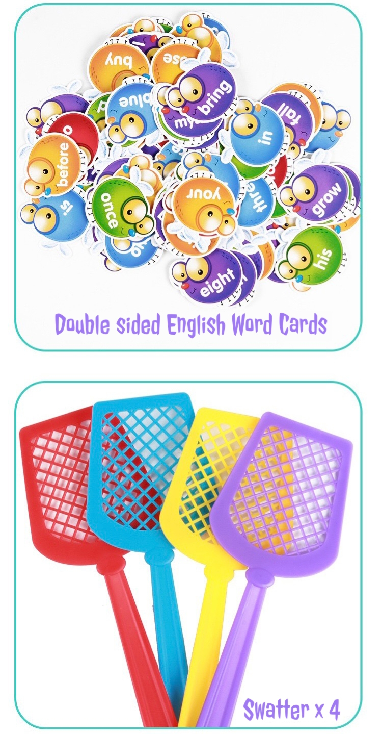 [SG STOCK]Children Educational Toys Sight Word Swat Word Card Game Kids ...