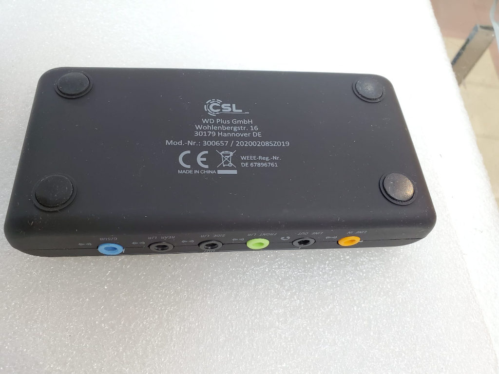 CSL 7.1 Channel Interface External Surround Sound Optical Fiber Audio ...