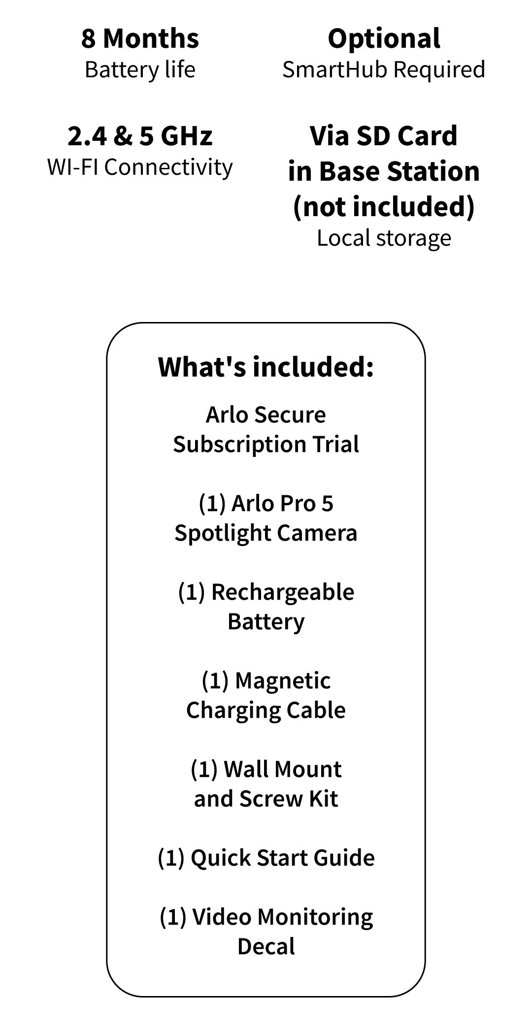 ARLO Pro VMC4060P 2K QHD Wire-Free Dual Band Security Camera