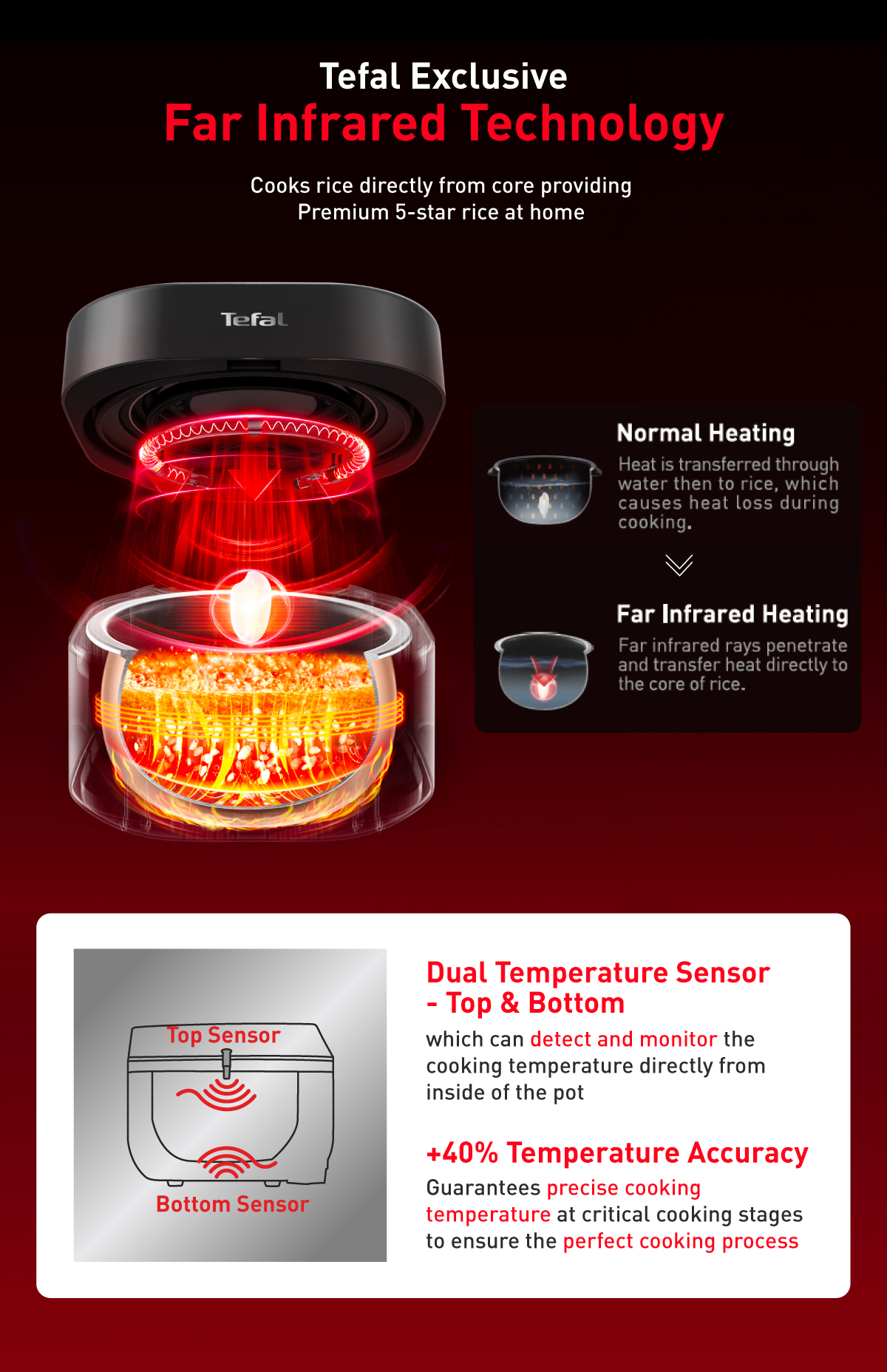 Tefal Far Infrared IH Fuzzy Logic Rice Cooker RK8868 Far