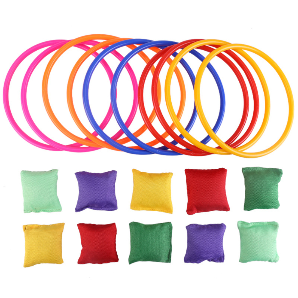 3 in 1 Carnival Outdoor Games Combo Set for Kids Soft Plastic Cones ...