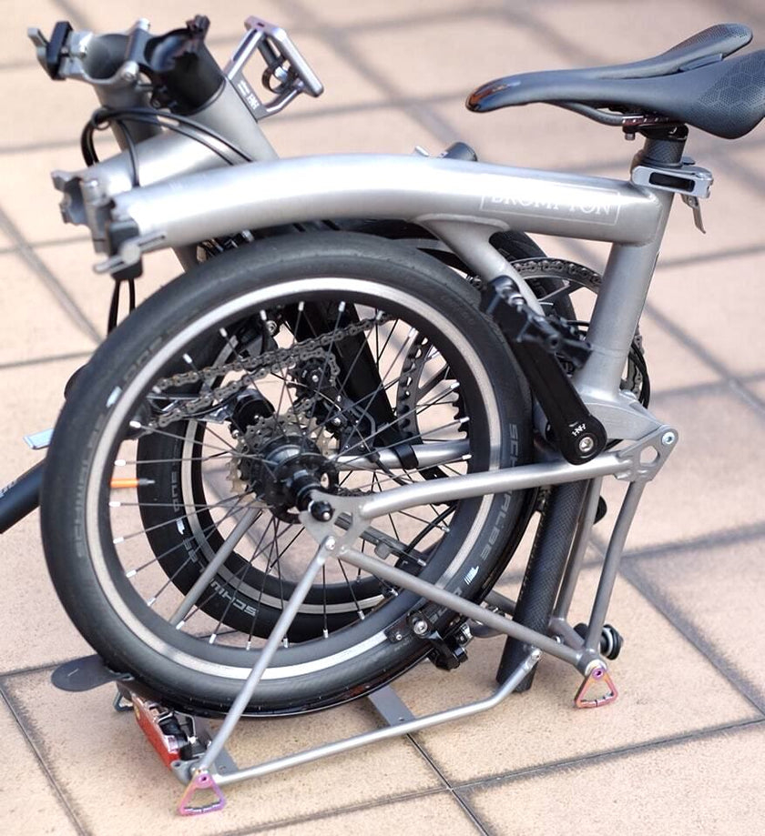 H&H Aluminium Q Rack for Brompton A/C Line & Titanium Q Rack for ...