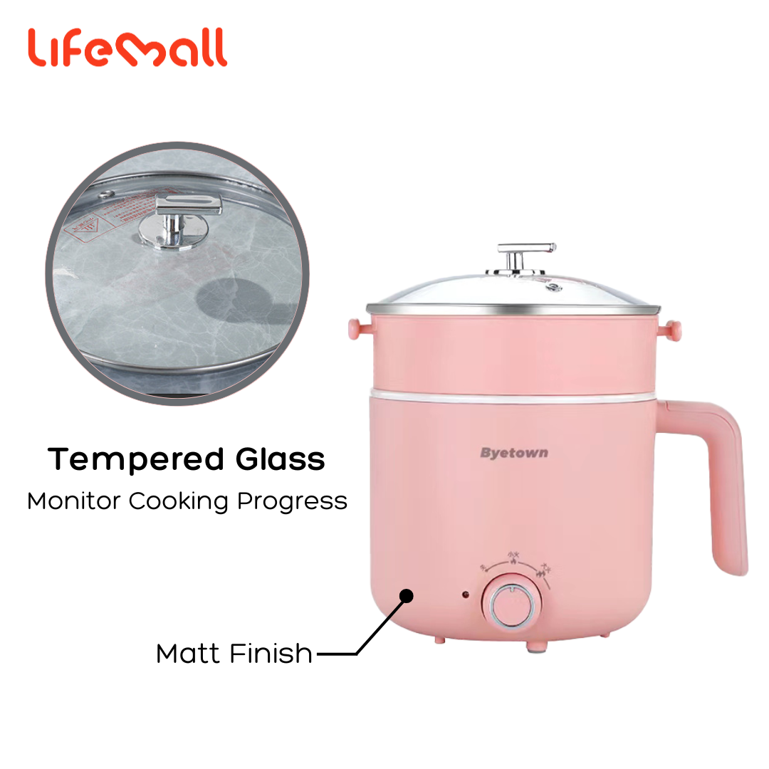 LifeMall - 1.8L Electric Cooker with Steamer Ceramic Coating ...