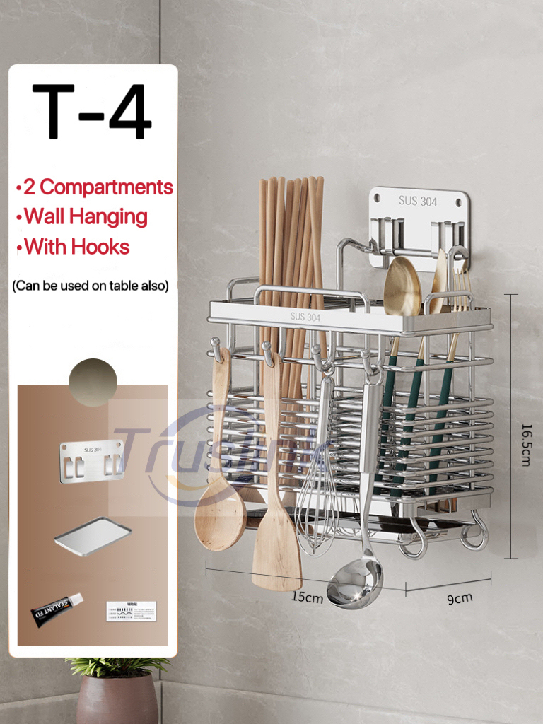High Quality SUS304 Stainles Steel Knife Fork Spoon Holder Kitchen ...