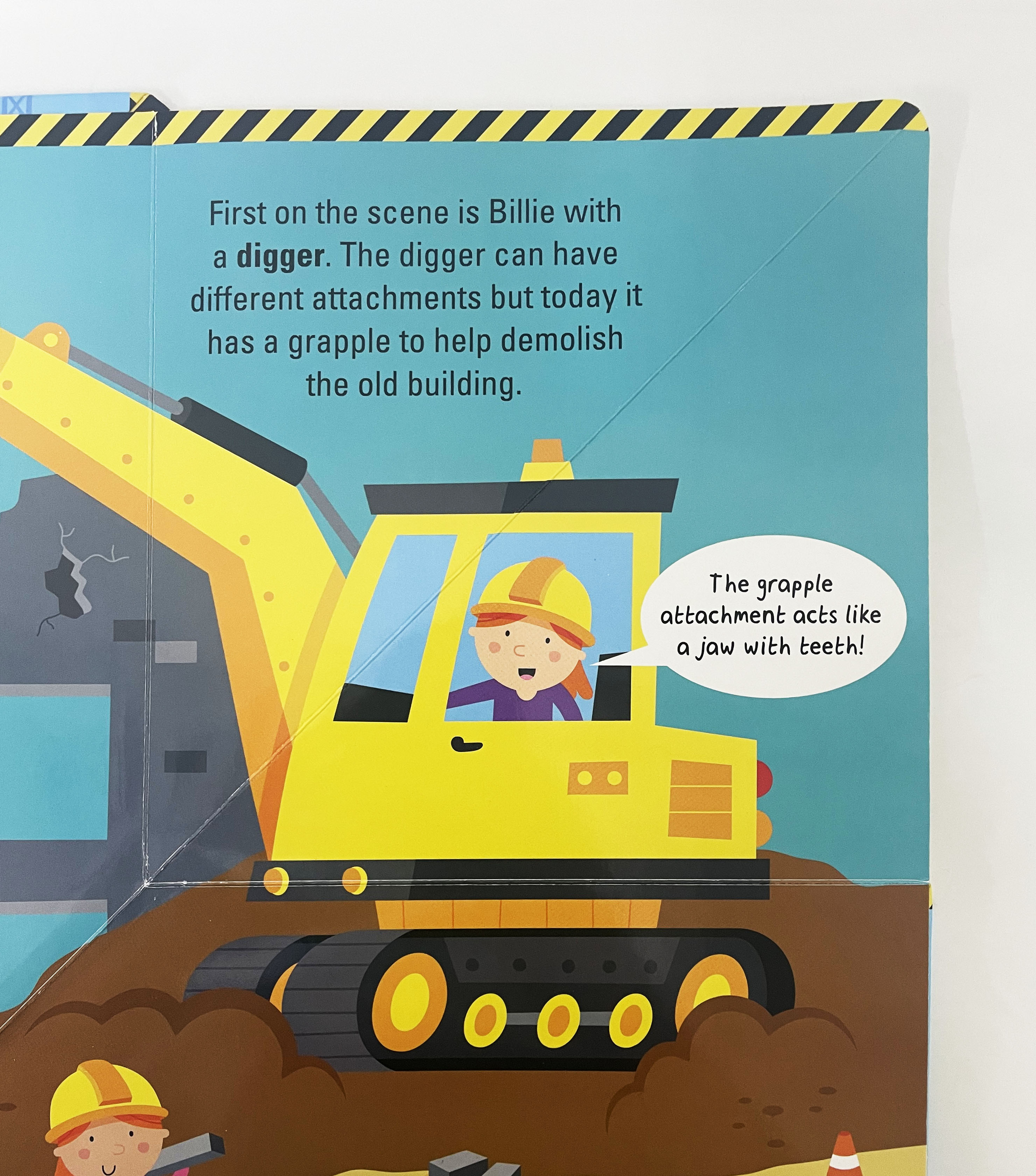 Trucks & Diggers Fold Out Giant Board Book of Construction For Kids ...