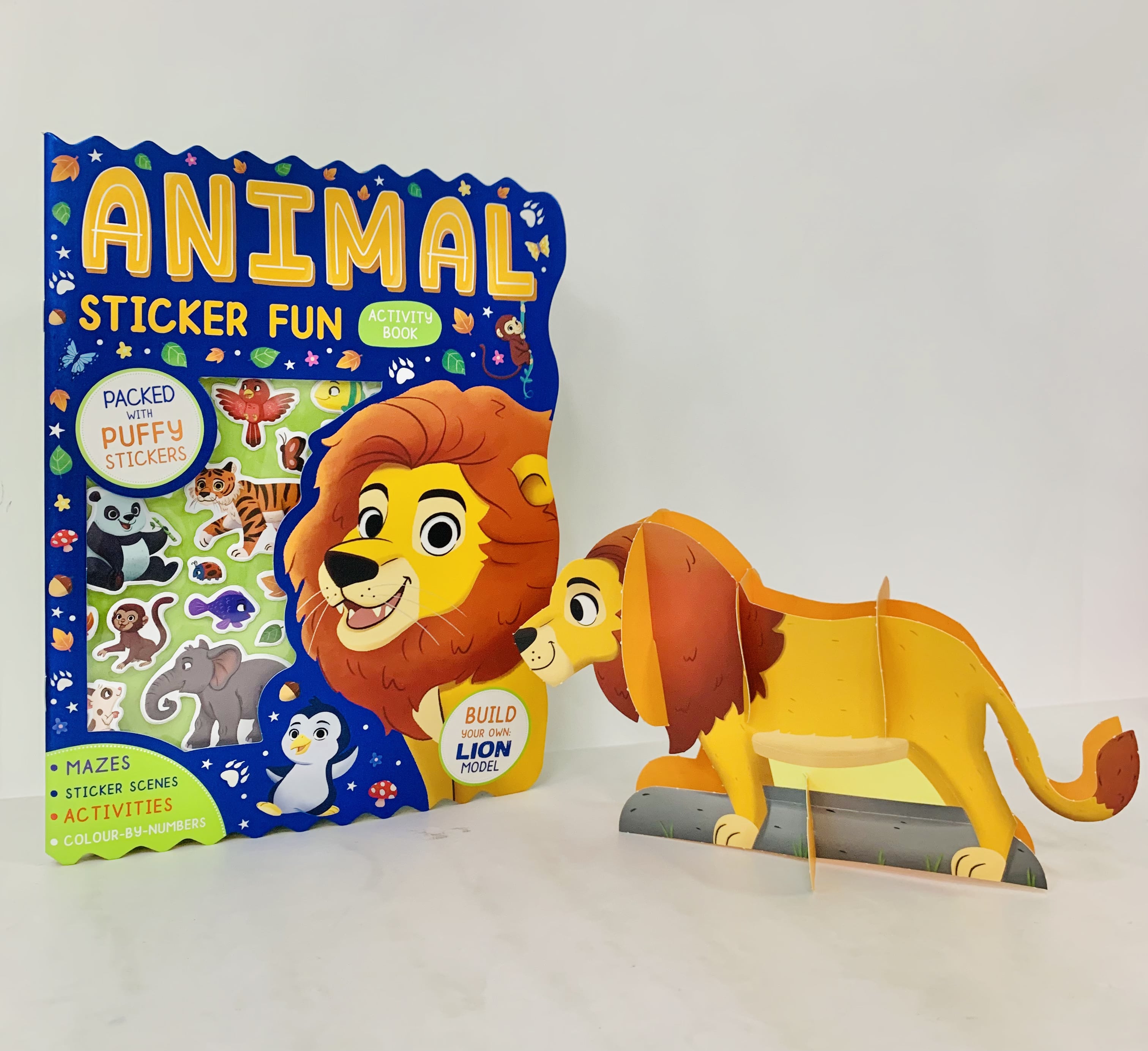 Animal Sticker Fun Activity Book For Kids With Puffy Stickers Mazes ...