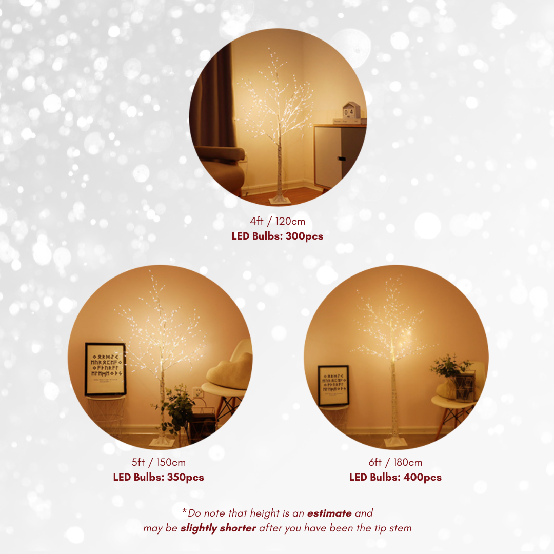 Xmas Decorative LED USB Birch Twig Tree Indoor Outdoor Use | Warm LED ...