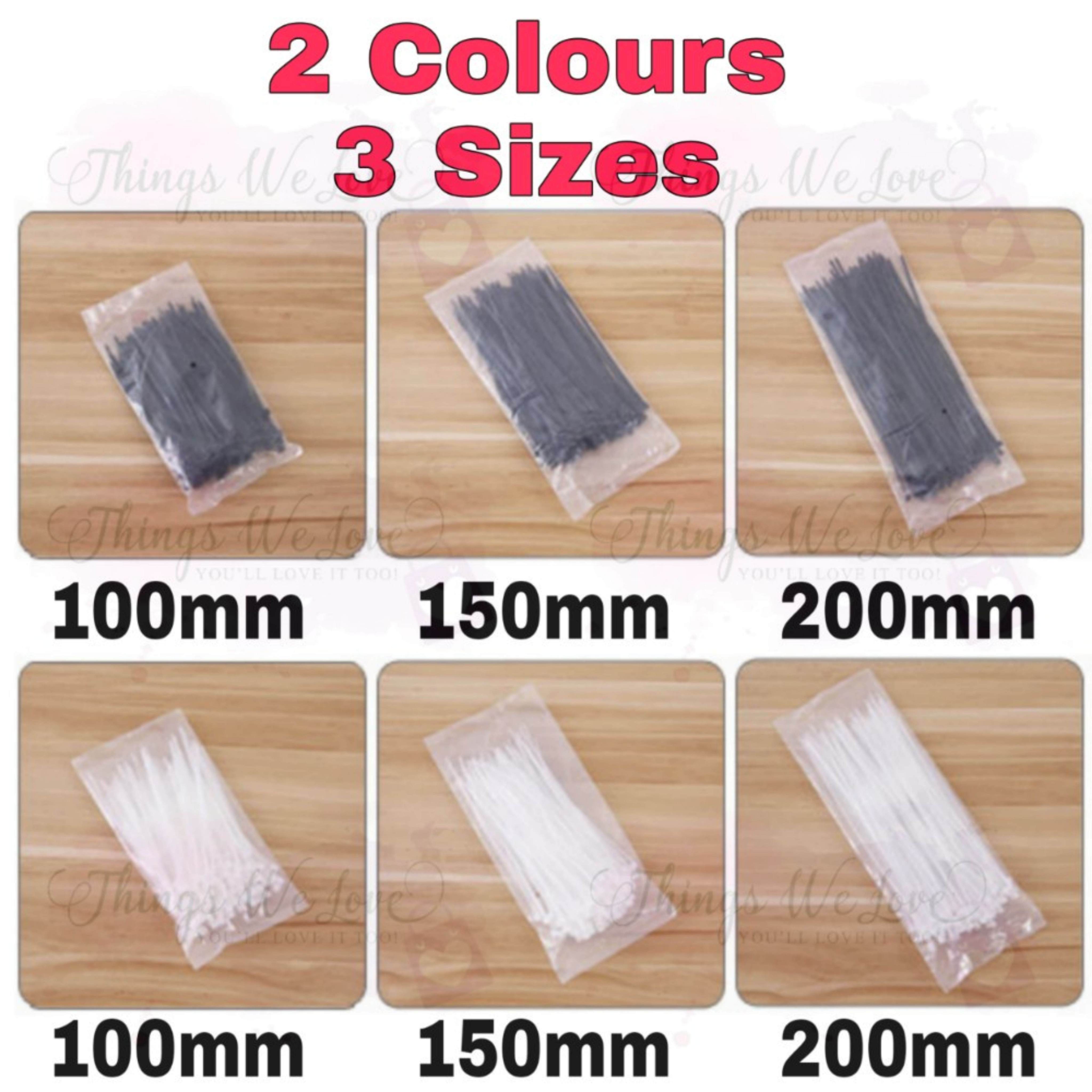 [SG SELLER] [FREE SHIPPING] 100 Pcs Disposable Plastic Cable Ties Zip ...