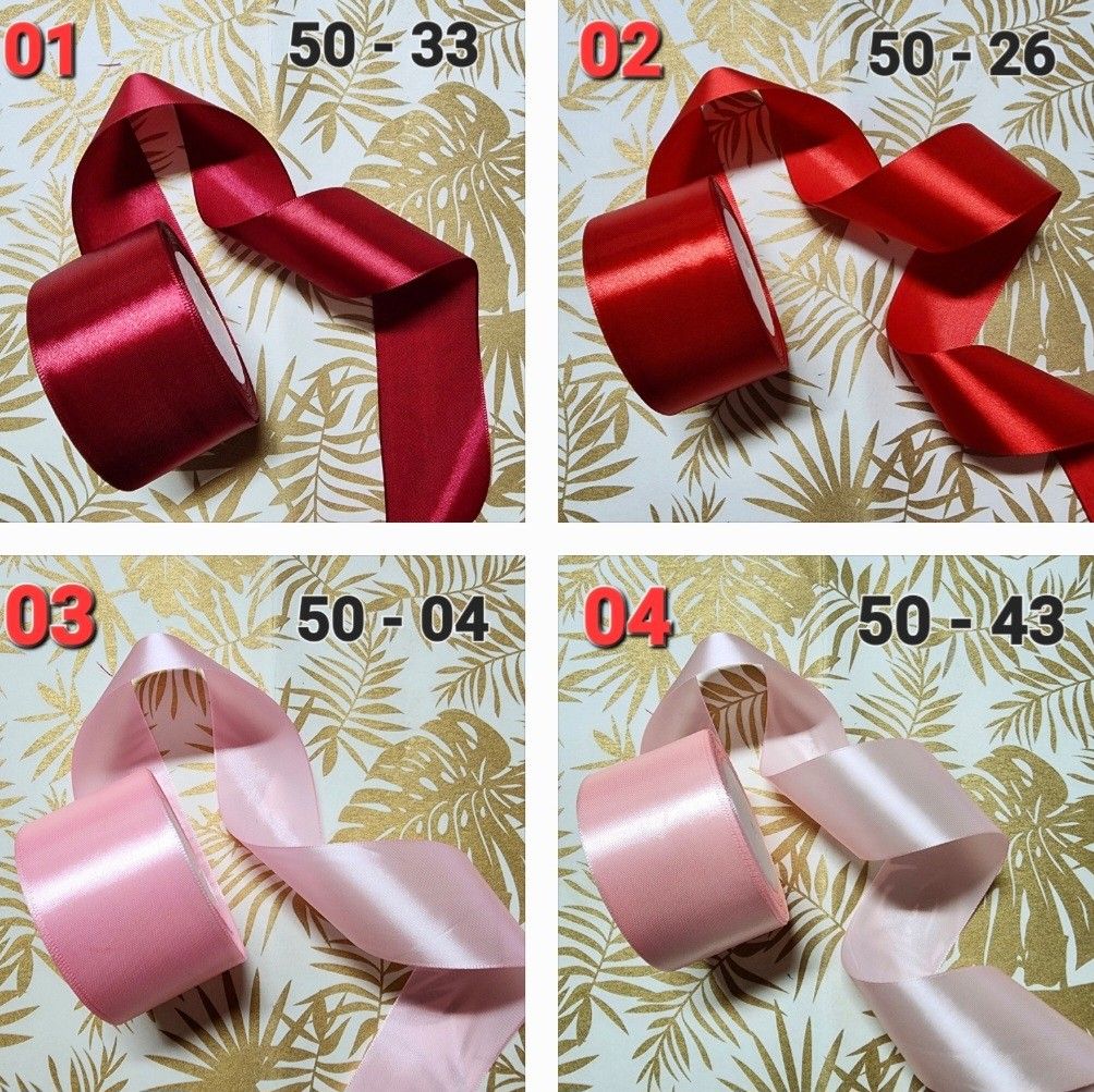 [50 mm x 22.5 Meter/ Roll] [RBN 07] Satin Ribbon | Gift Wrapping Ribbon ...
