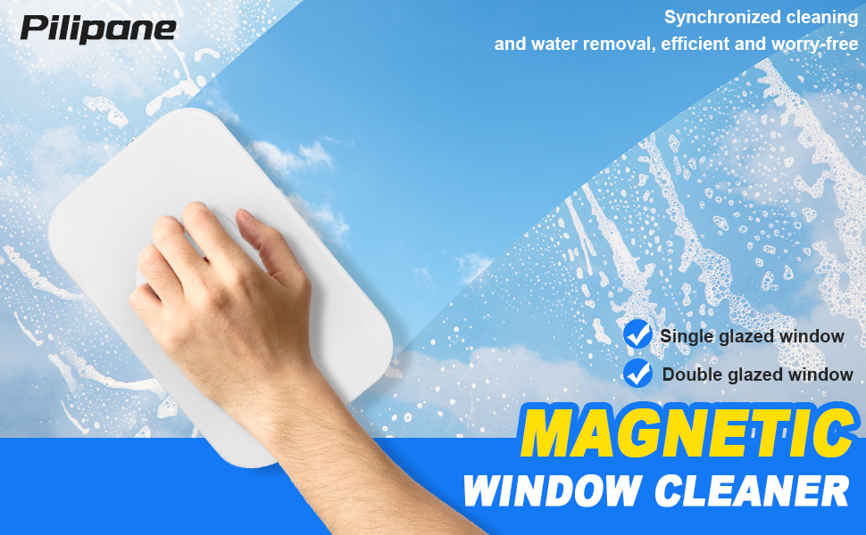 Magnetic Window Cleaner | Magnetic Glass Wiper | Double Sided | Glass ...