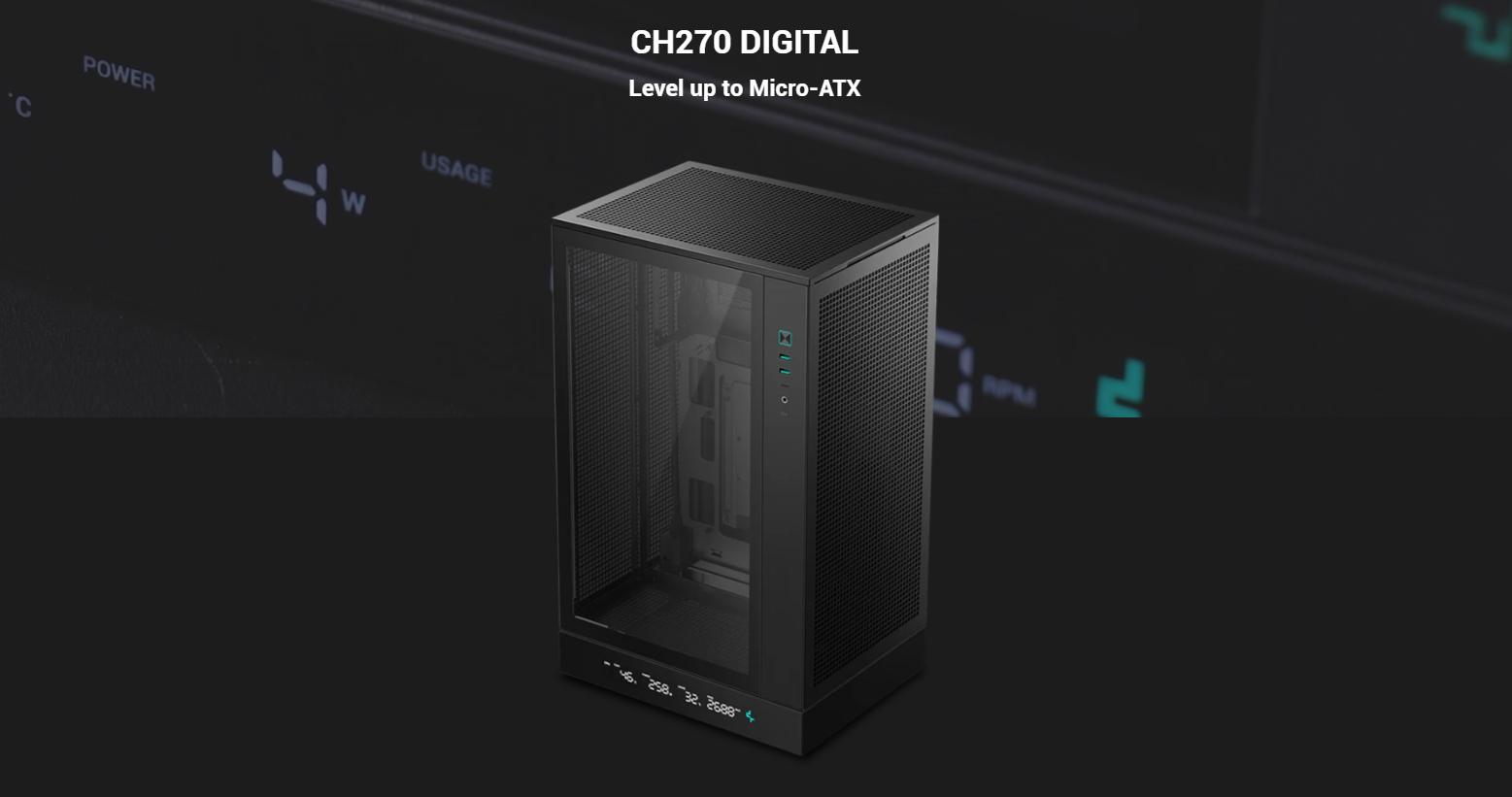 DEEPCOOL CH270 DIGITAL Vertical Micro-ATX Case - Black & White | Shopee ...