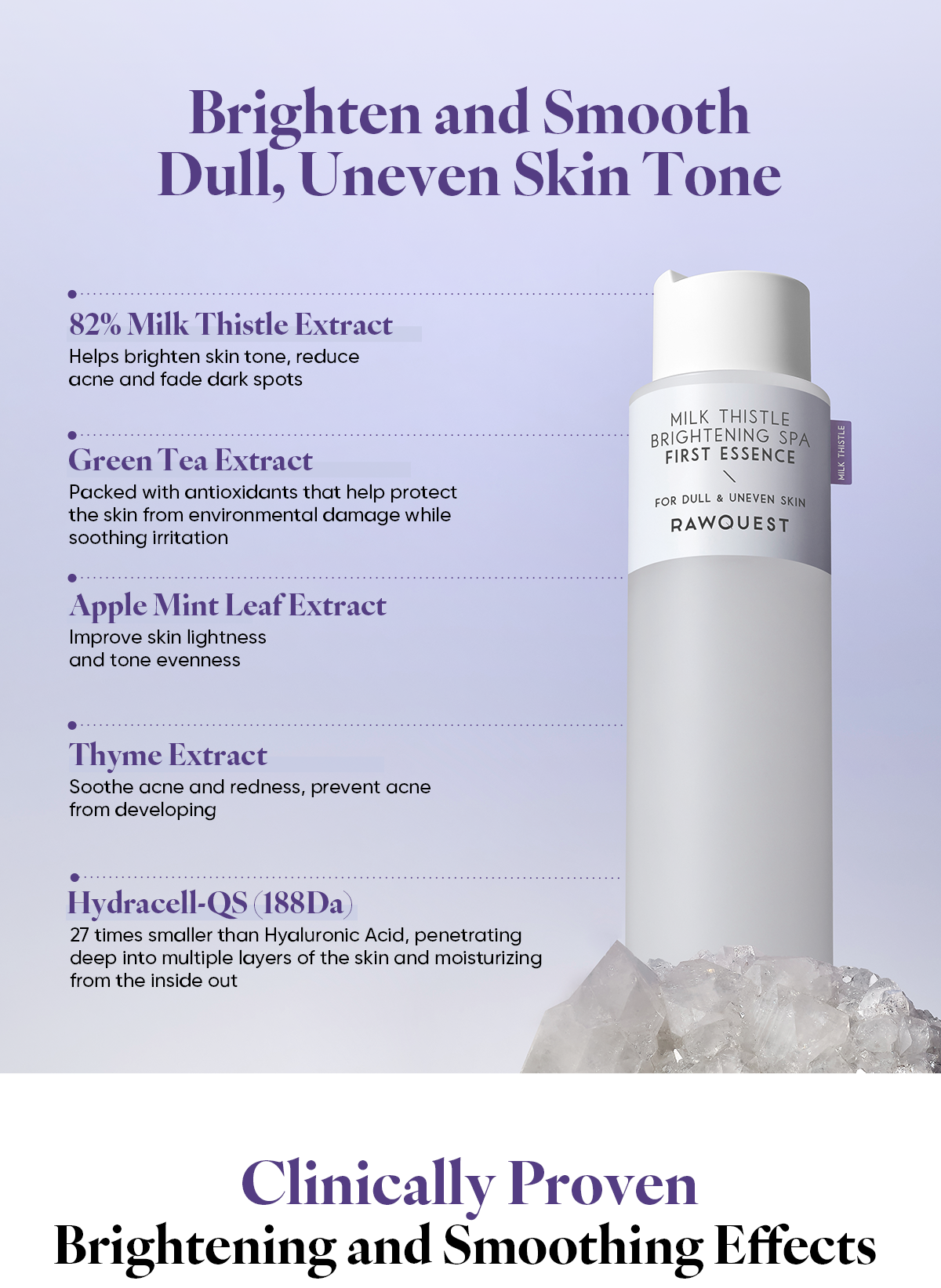 RAWQUEST Milk Thistle Brightening SPA Cleansing Foam 150ml