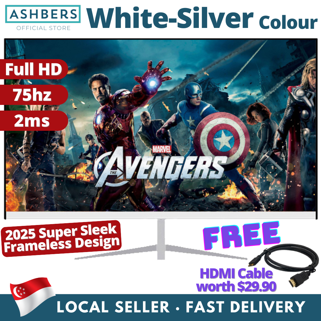 PROMO 27 inch Ultra-Thin Flat Gaming Display, LED Computer Monitor ...