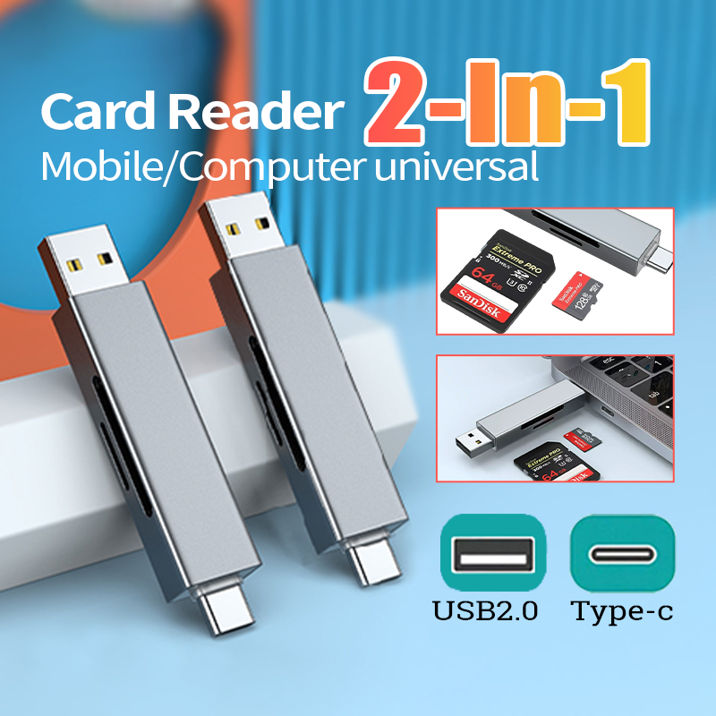 【SG Stock】USB+Type-C Card Reader USB /Type-C Card Reader SD/TF Card ...