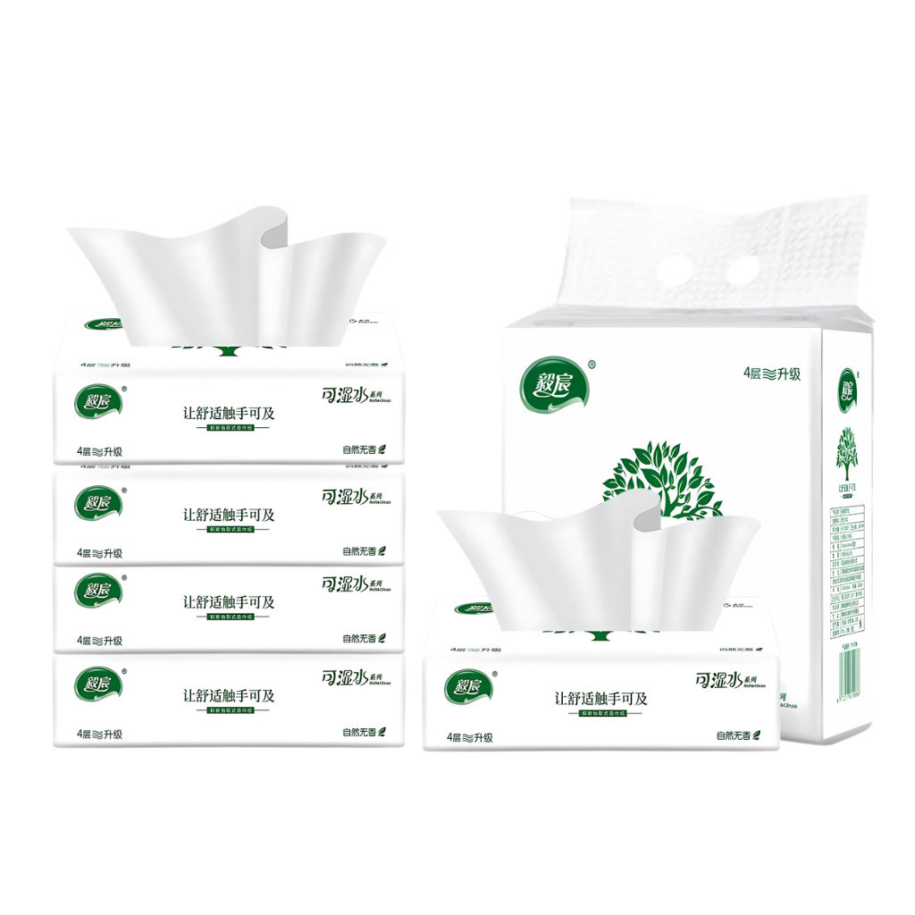 (FOREVER PREMIUM) High Quality 4 Pack 4 PLY Thick Tissue Paper Strong ...