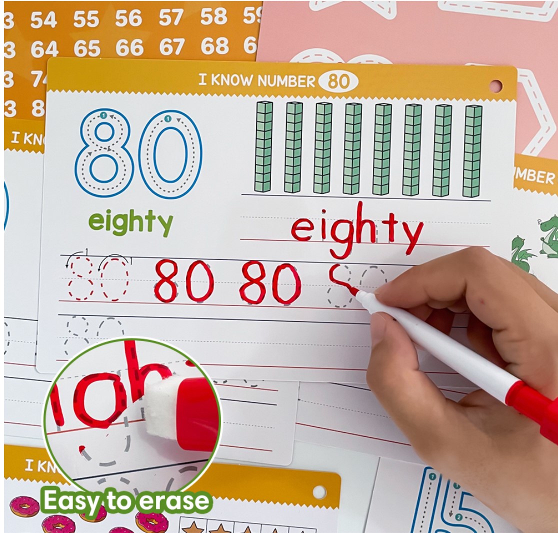 Kids English Tracing Book Card number alphabet for Preschool ...