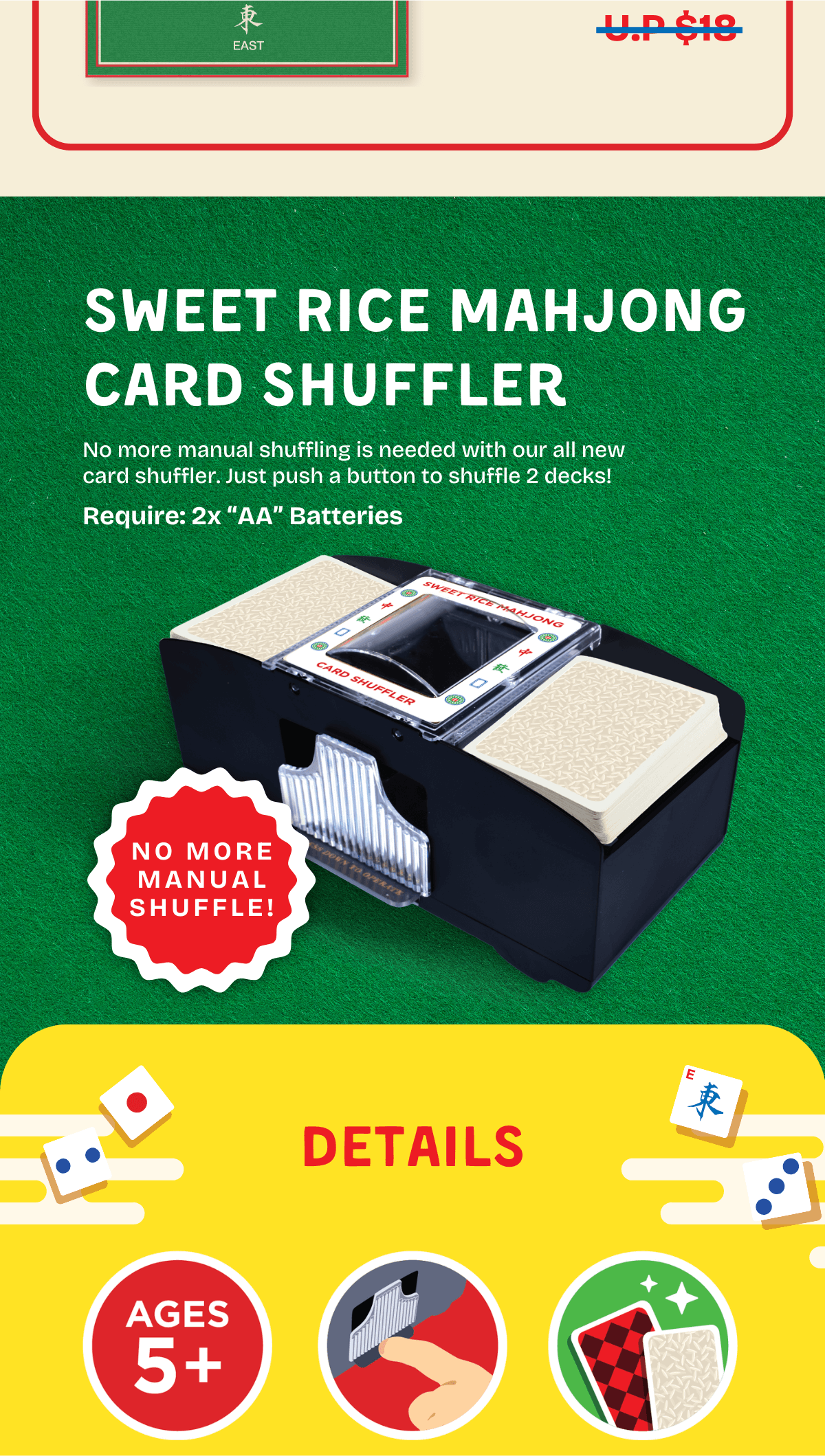 Sweet Rice Mahjong Cards Singapore Rules 148+4 Cards | Travel Friendly ...