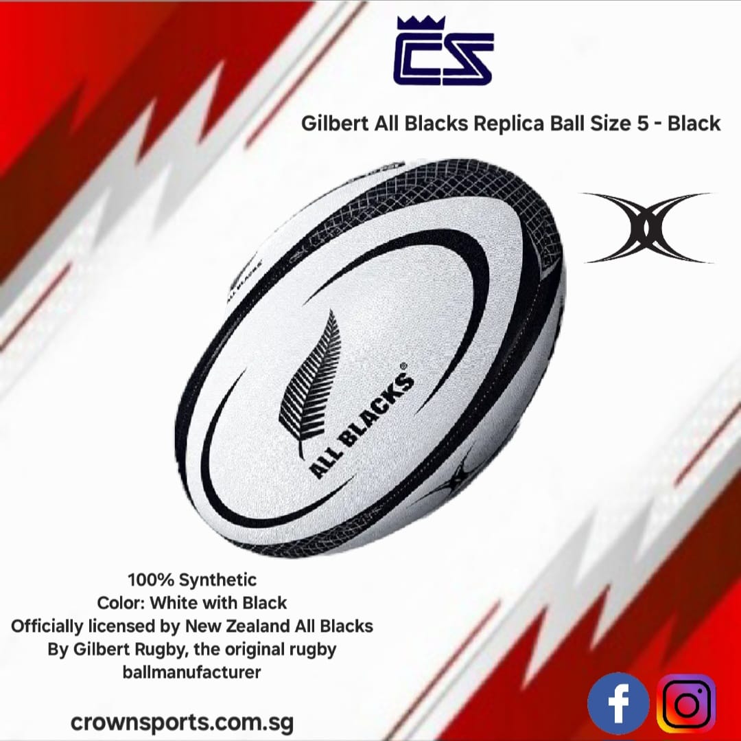 Gilbert All Blacks Replica Ball Size 5 - Black | Shopee Singapore