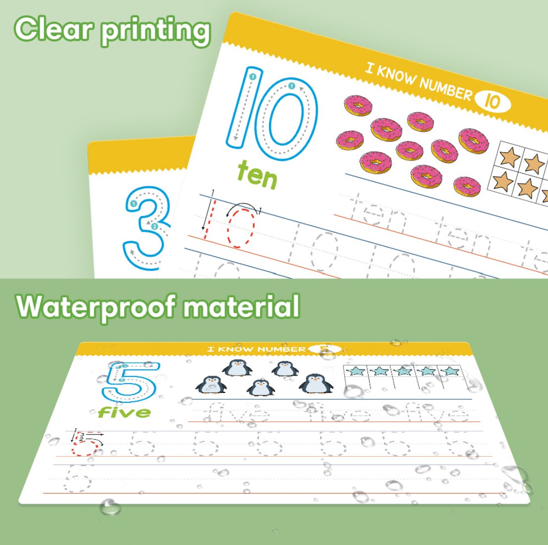 Kids English Tracing Book Card number alphabet for Preschool ...