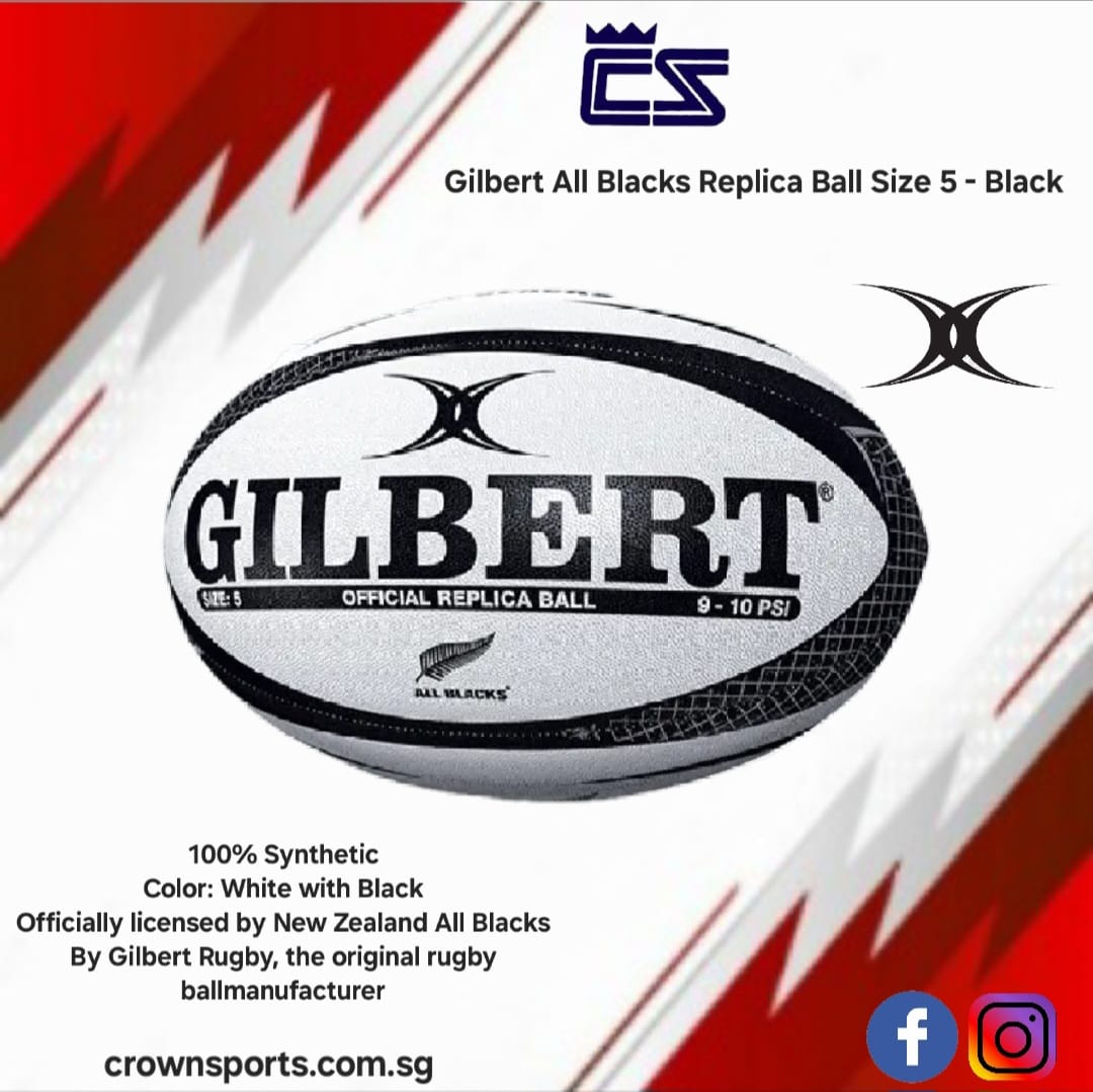 Gilbert All Blacks Replica Ball Size 5 - Black | Shopee Singapore