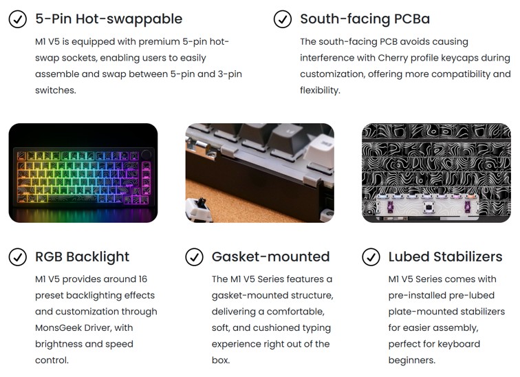 MONSGEEK M1W V5 / M1 V5 Full Aluminum Mechanical Keyboard | Shopee ...