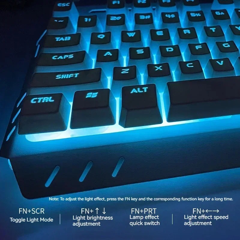 Membrane Gaming Keyboard Gaming Mouse Membrane Feeling RGB LED Backlit ...