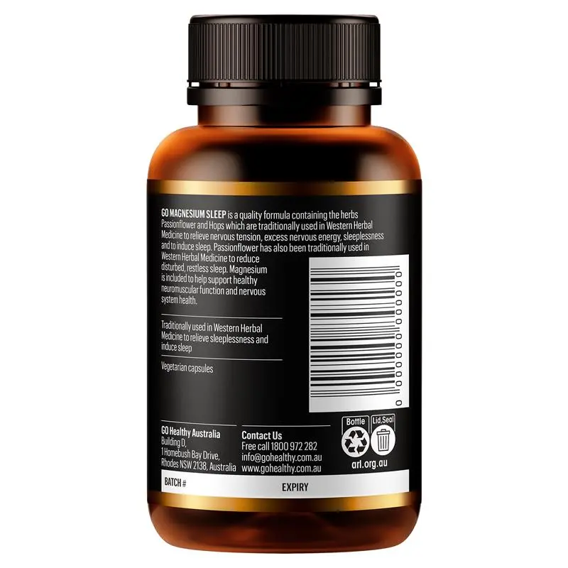 Go Healthy Go Magnesium Sleep 60 120 Vegetarian Capsules | Shopee Singapore