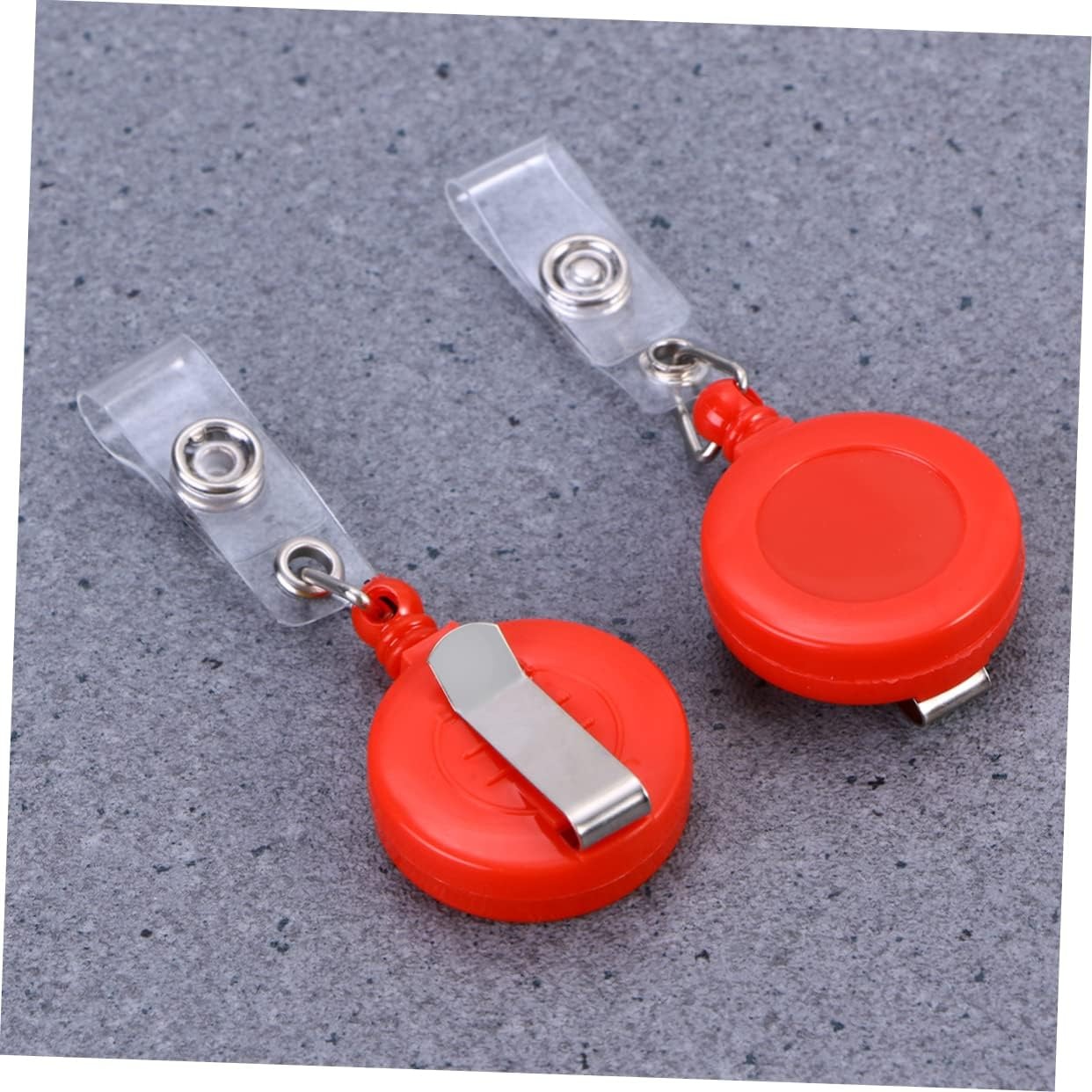 [SG SELLER] Retractable ID Clip Holder Keychain Stainless Metal Wire ...