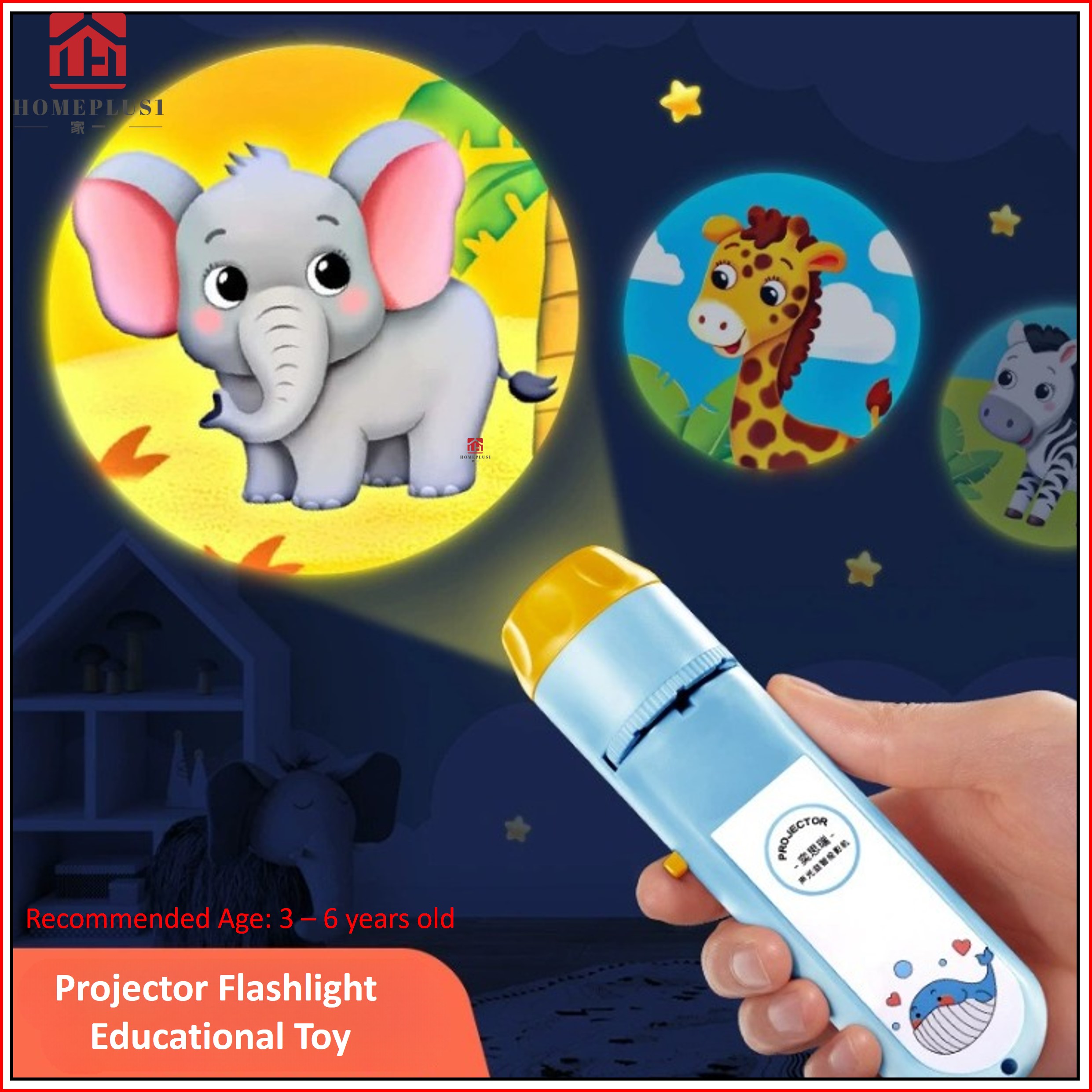 [SGHOMEPLUS1] Flashlight Projector Educational Toy (1 - 5 years old ...
