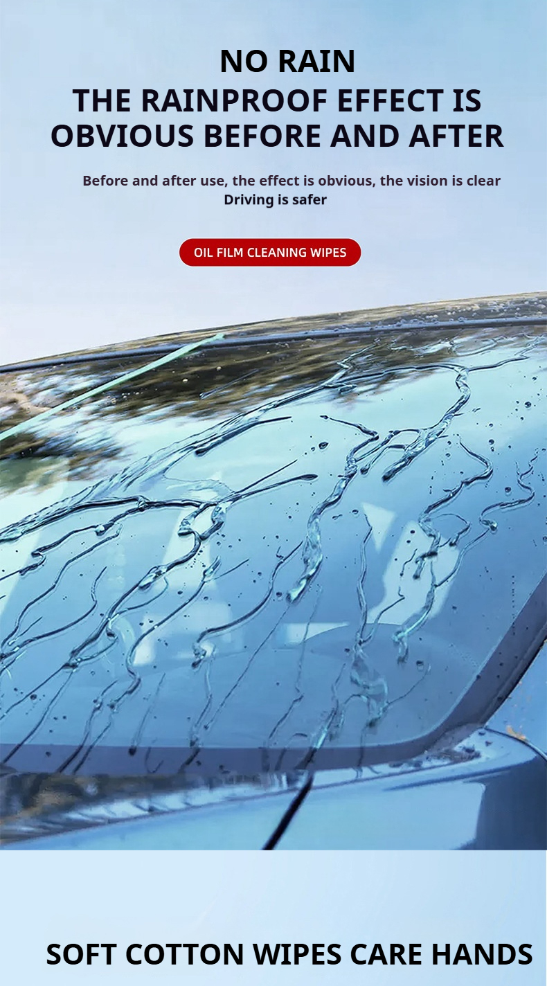 ⚡SG HOT SALE⚡Car Glass Oil Film Wet Wipes Glass Cleaning Windshield Oil ...