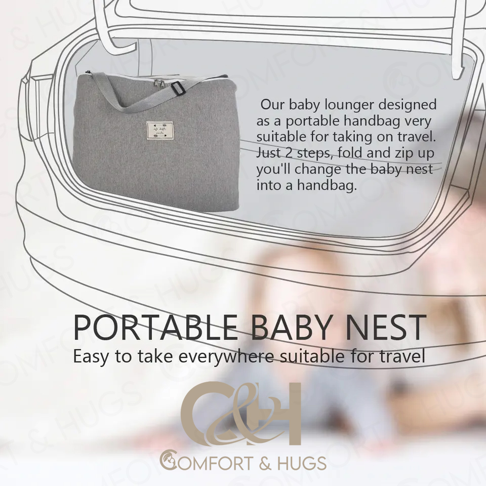 Comfort & Hugs Baby's 2 in 1 Foldable Baby Bed Portable Bed Newborn Cot ...