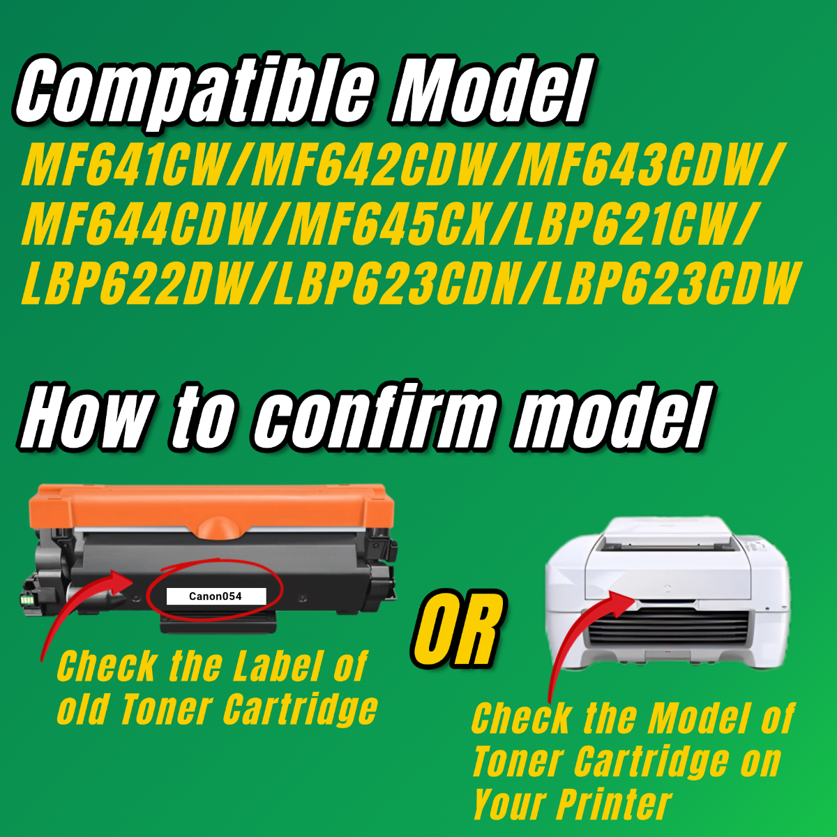 Canon 054/054H 054 H Toner Cartridge Compatible for Canon LBP621/LBP623 ...