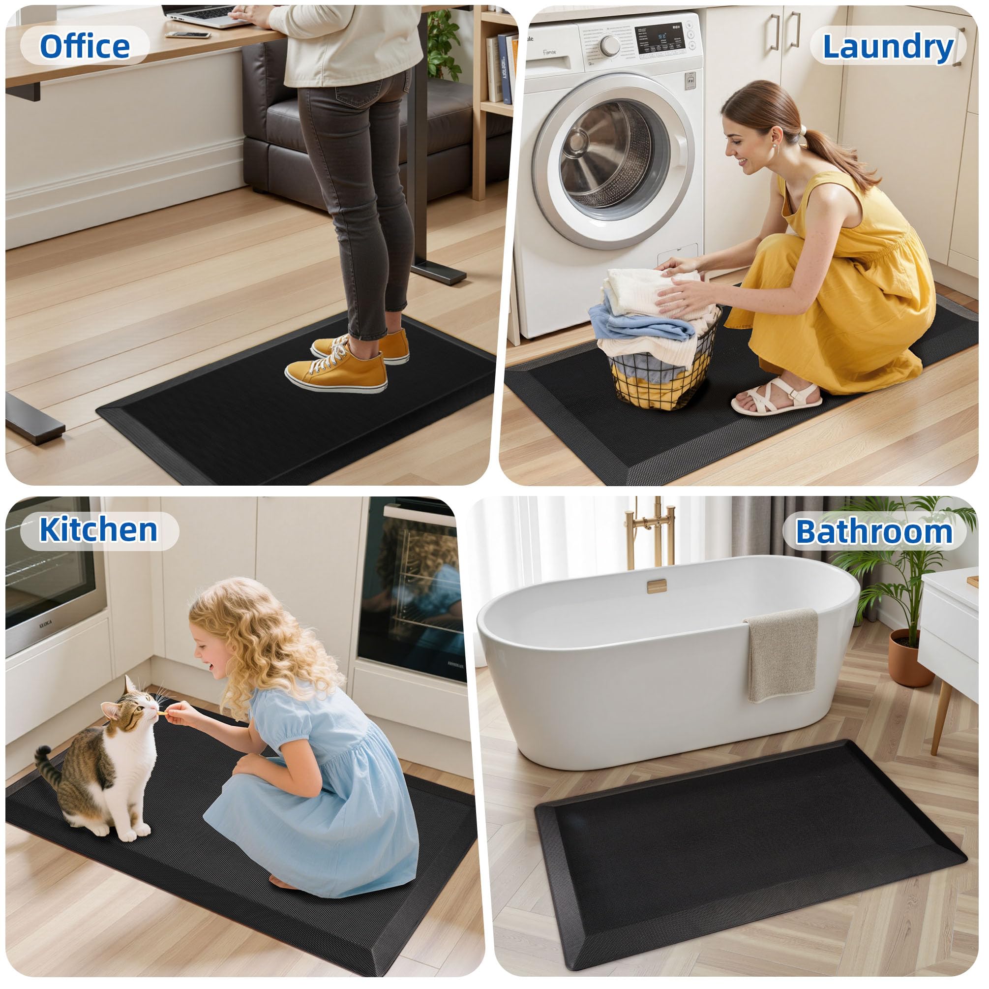 ArtLiving Ergonomic Anti Fatigue Mat For Standing,Thick Mat for Office ...