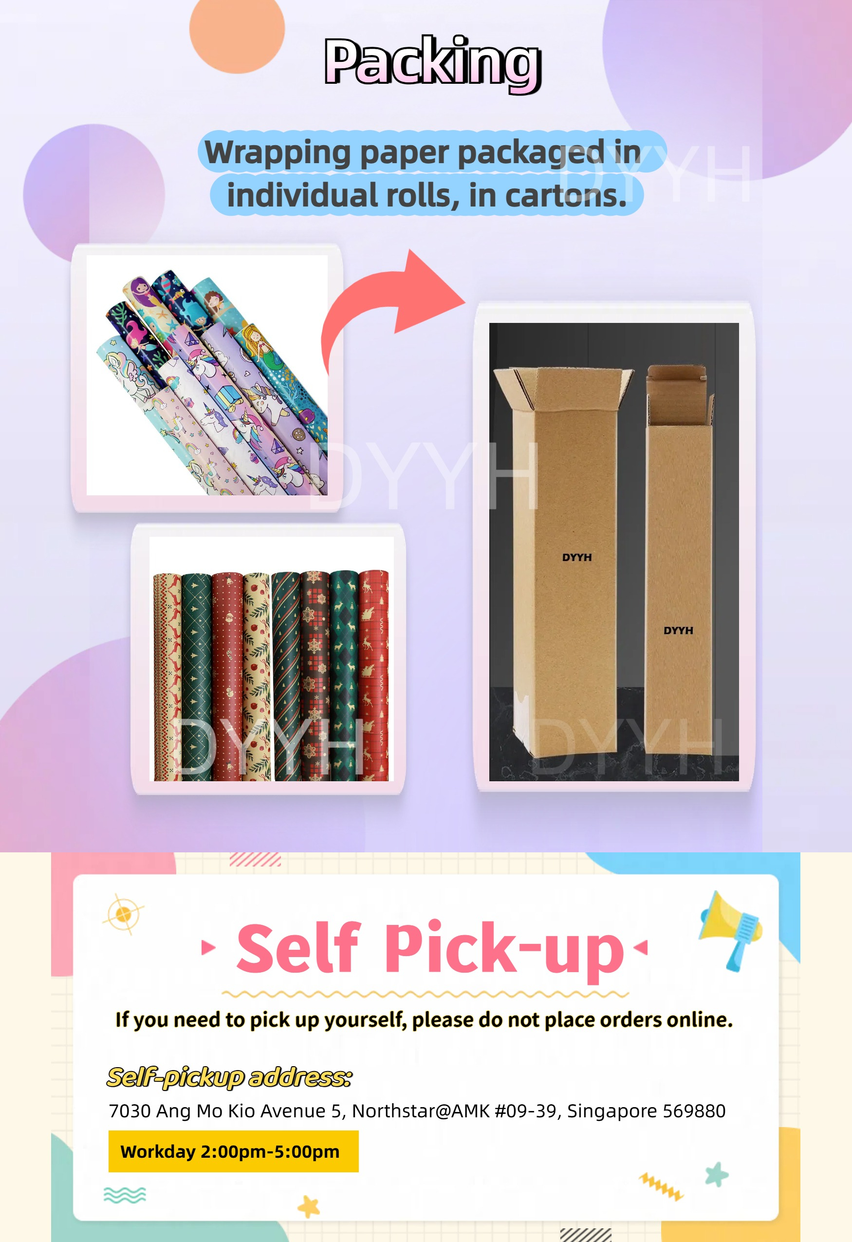 [10 rolls] -Waterproof- DIY Gift Wrapping Paper Present packing paper ...