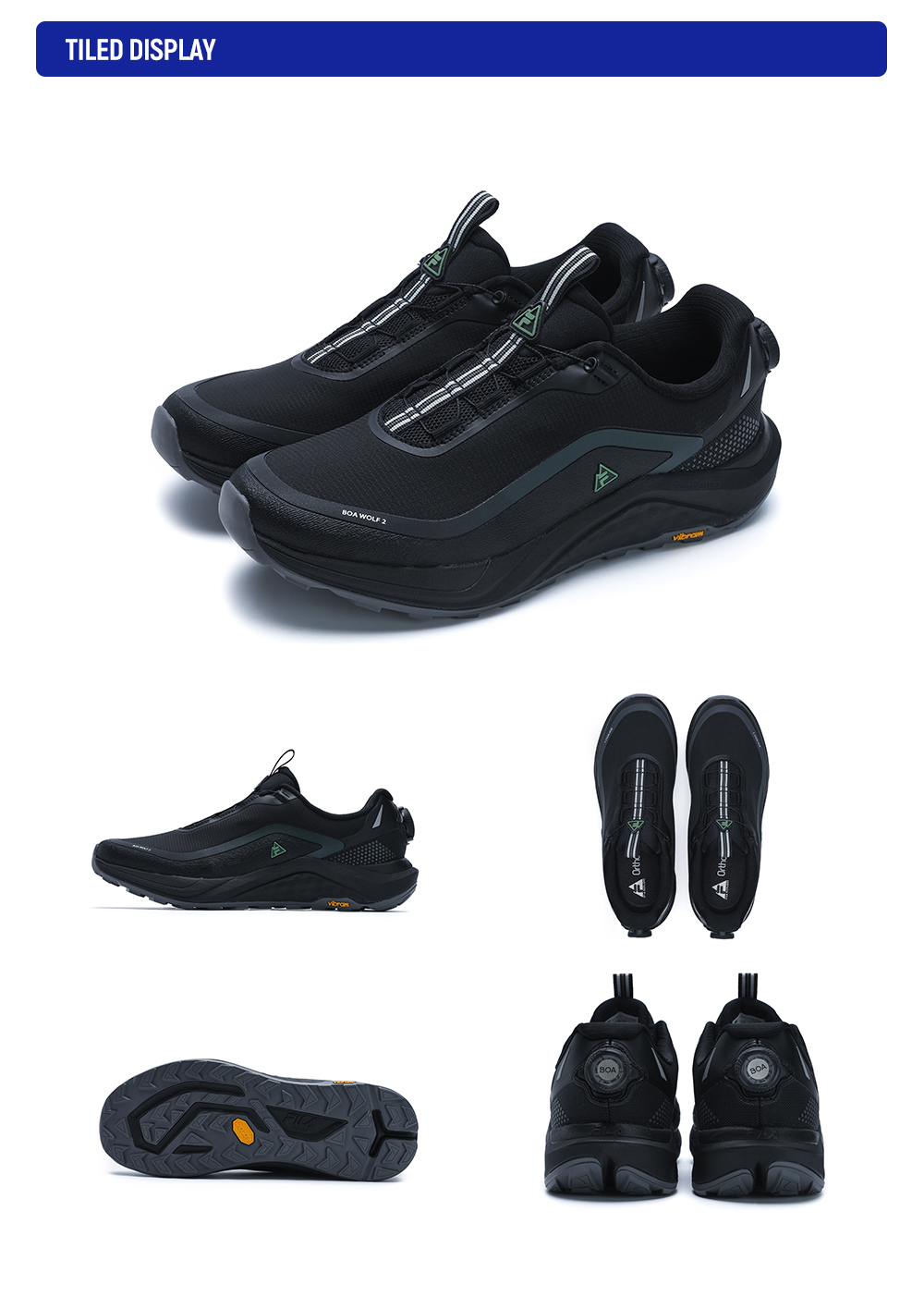 FILA CORE ATHLETICS BOA WOLF 2+ Men Sneakers (Black / White) | Shopee ...