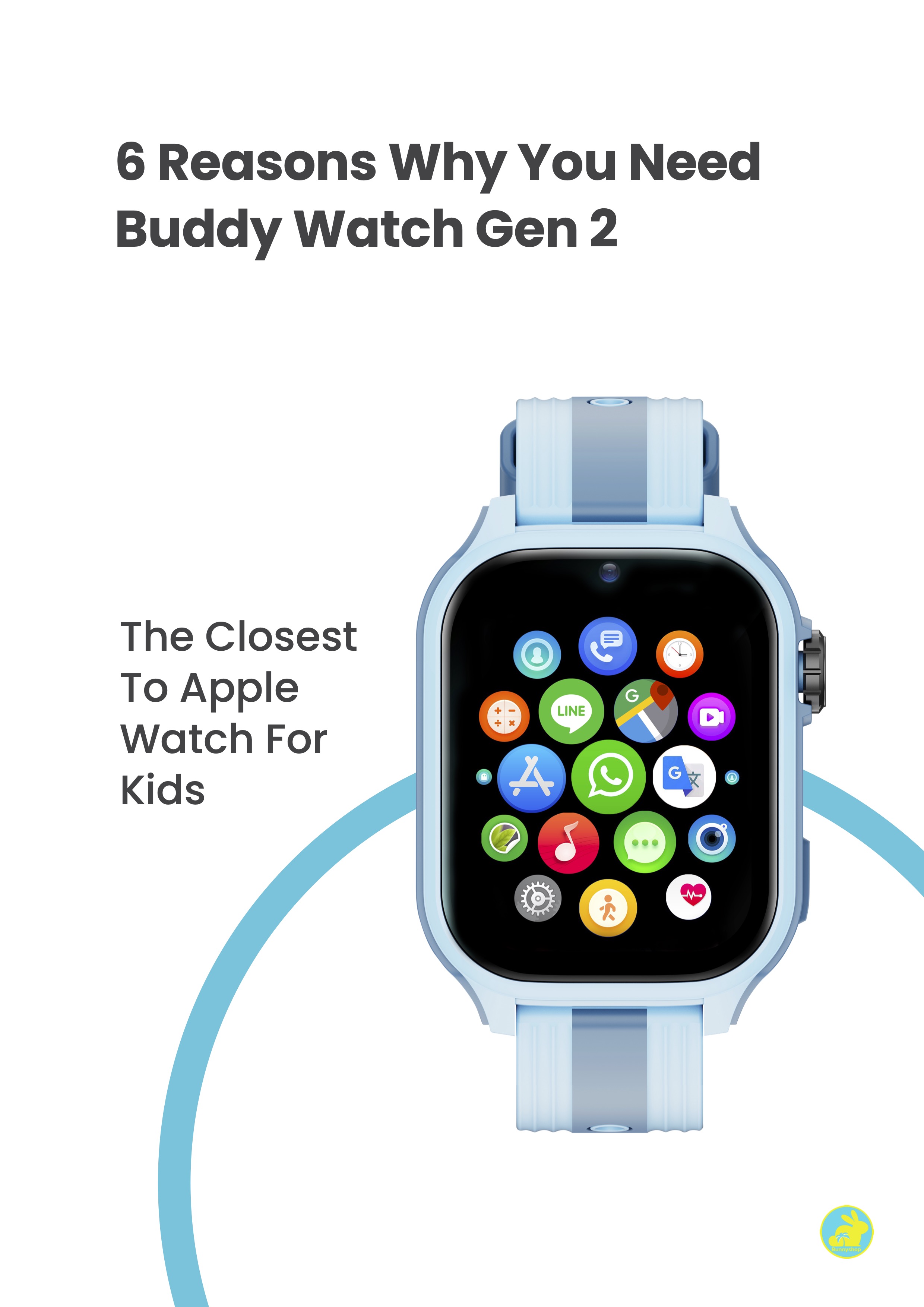 Bunnyshop® Buddy Watch Gen 2 - 4G Kids Smart Watch With Whatsapp Google ...