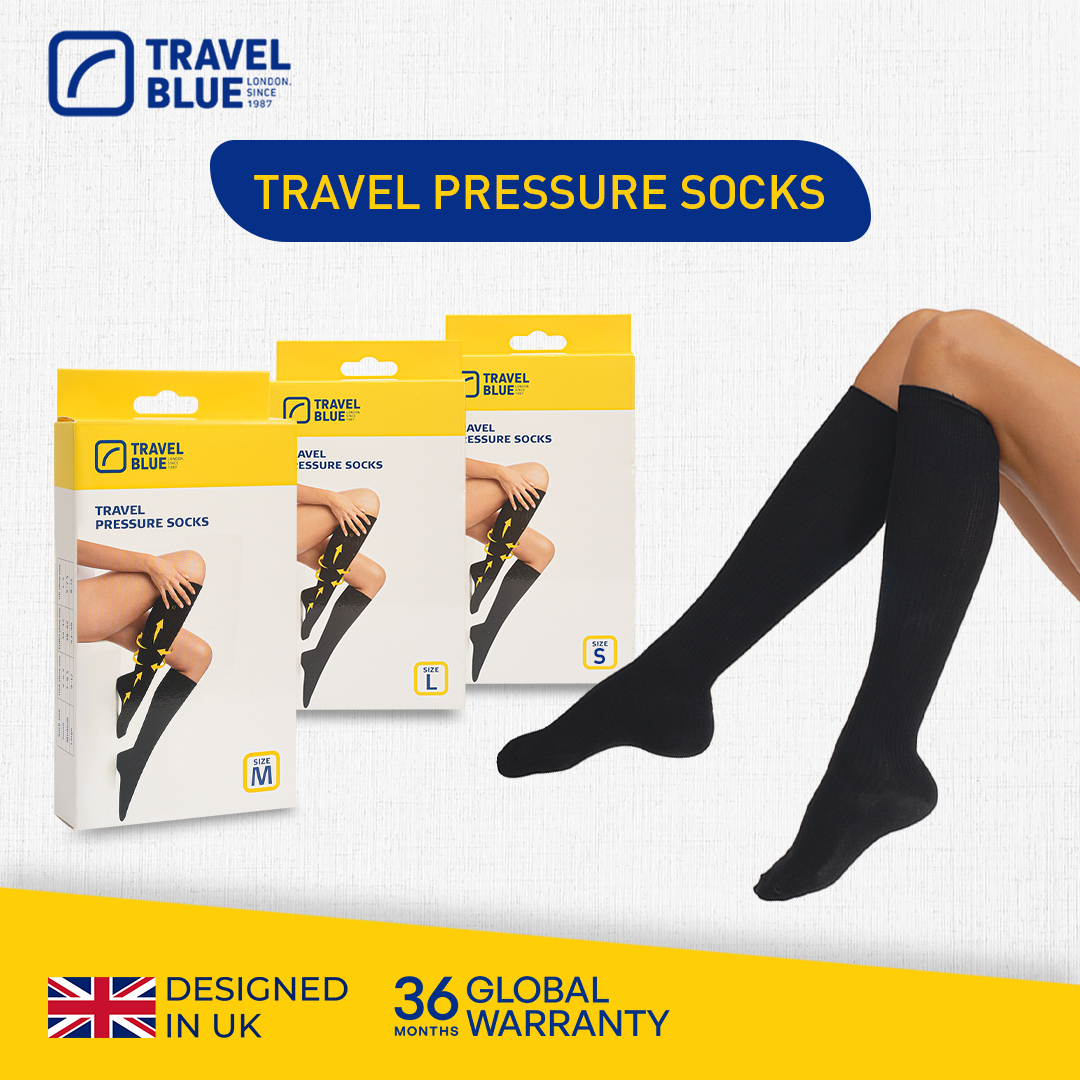 Travel Blue Flight Compression Socks for Men & Women | Improve Blood ...