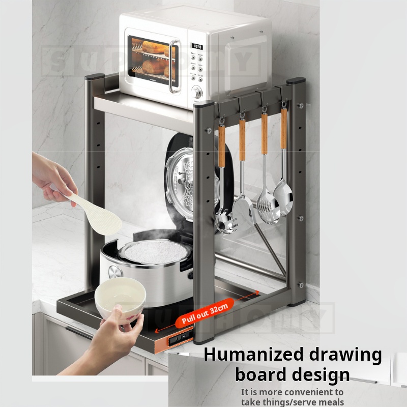 💖SG local stock💖 Microwave Rack Adjustable Oven Rack Shelf Kitchen ...