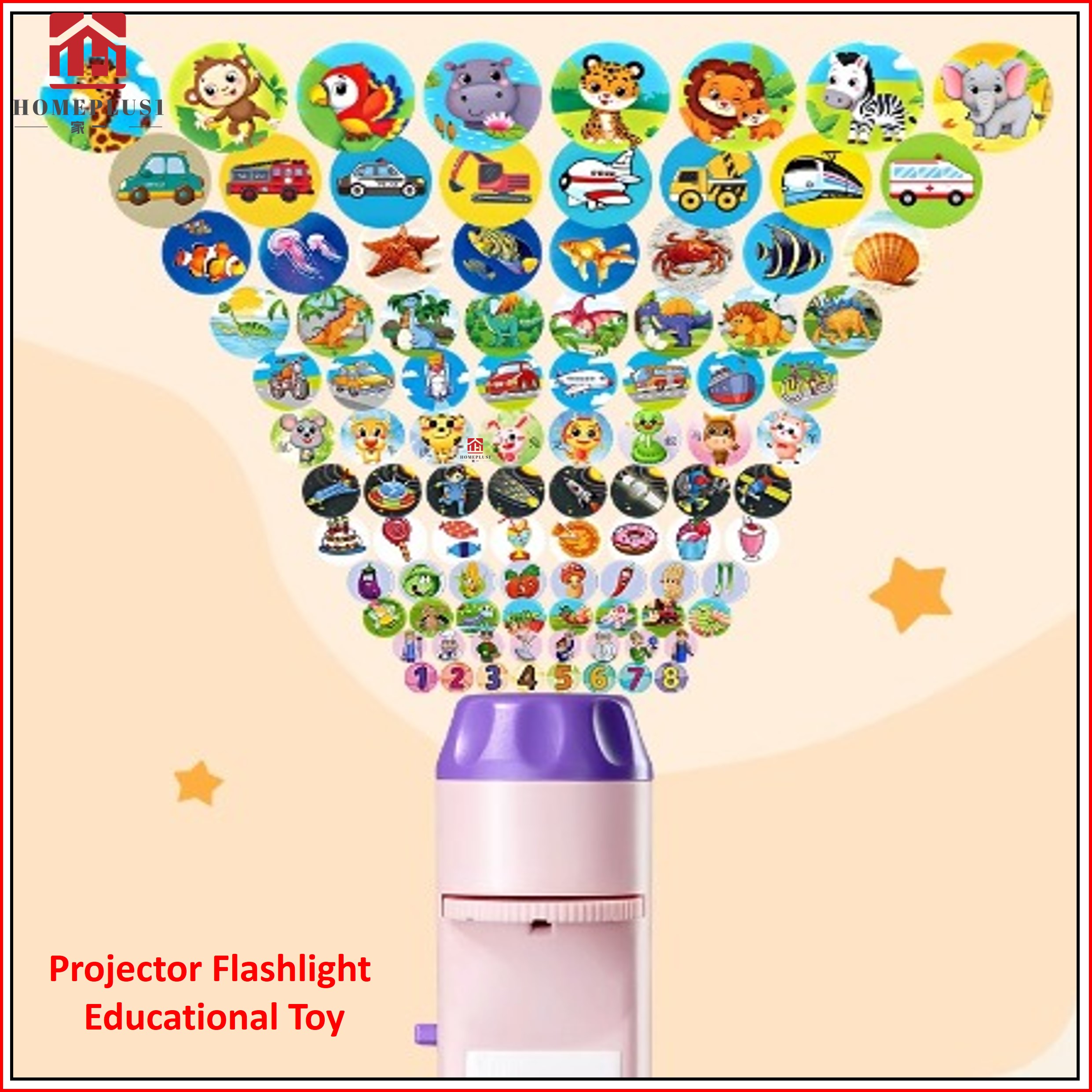 [SGHOMEPLUS1] Flashlight Projector Educational Toy (1 - 5 years old ...