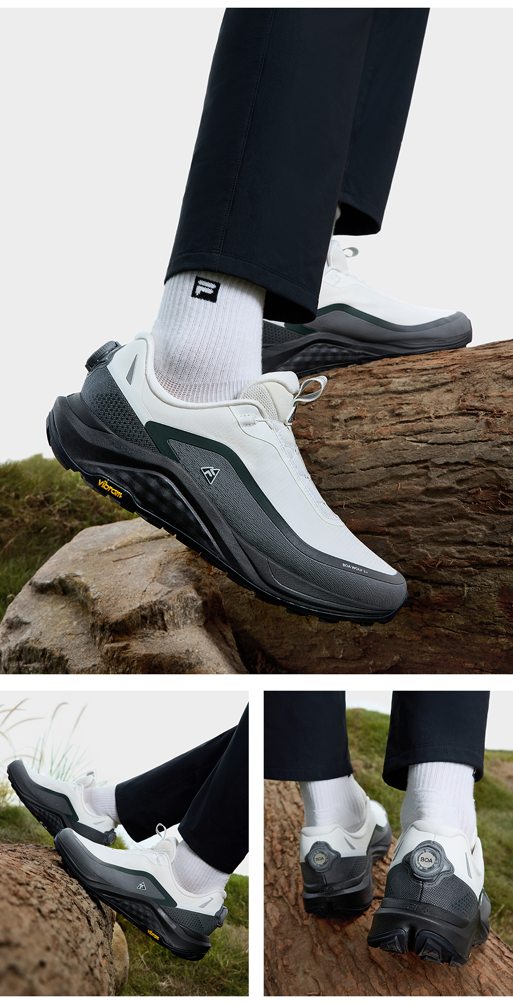 FILA CORE ATHLETICS BOA WOLF 2+ Men Sneakers (Black / White) | Shopee ...