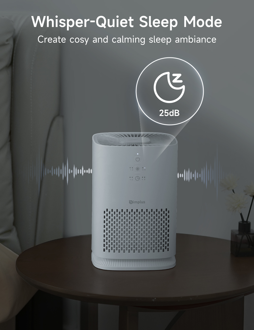 Simplus Air Purifier | 80m³/h CADR | Aromatherapy Function | Removes ...