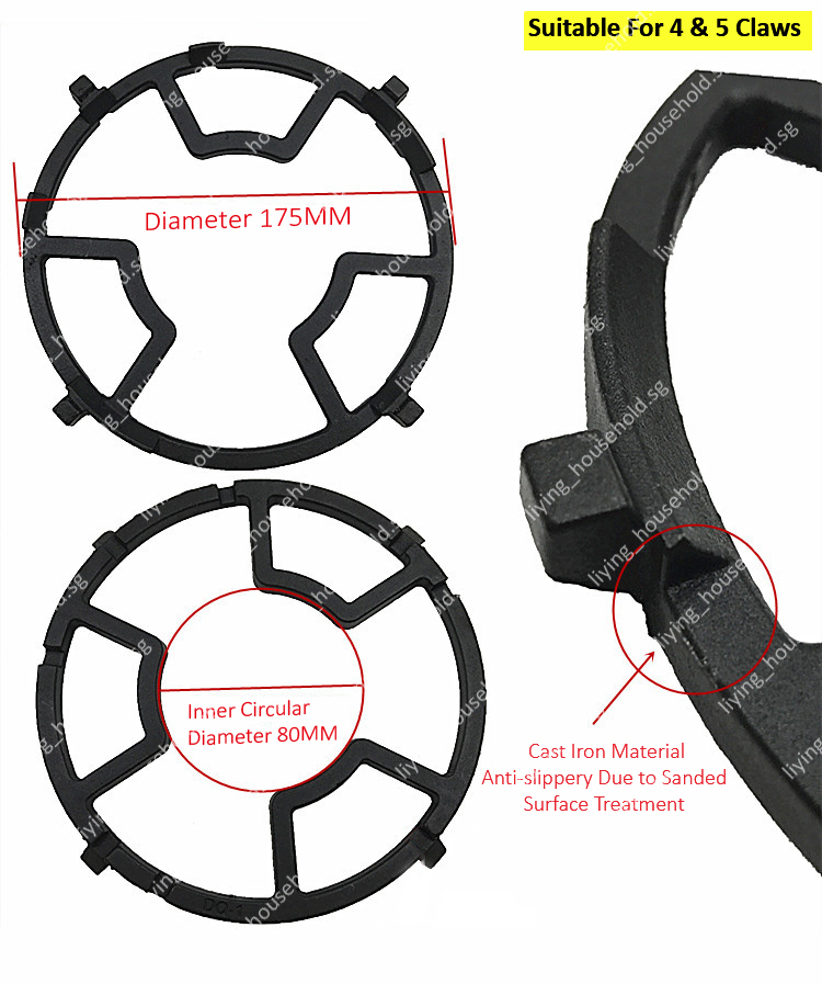 [LOCAL Seller] Non-Slip Cast Iron Stove Rack - Wok Support Rack Stand ...