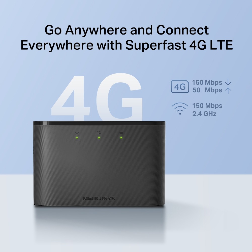 Mercusys MT110 4G LTE Router SIM card Plug and Play Wireless N Portable ...