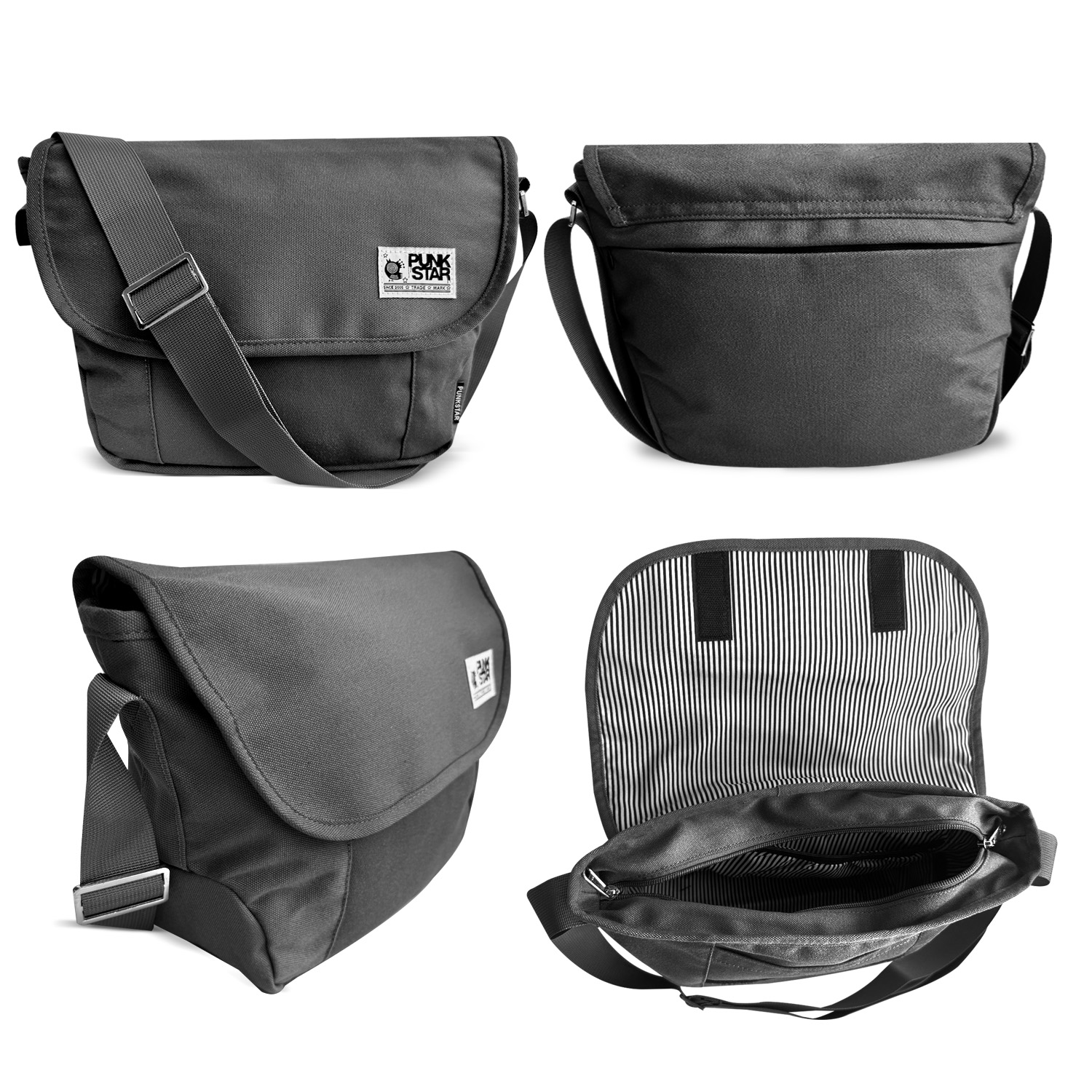 PUNKSTAR Waterproof Canvas Shoulder Messenger Bag Lightweight Crossbody ...